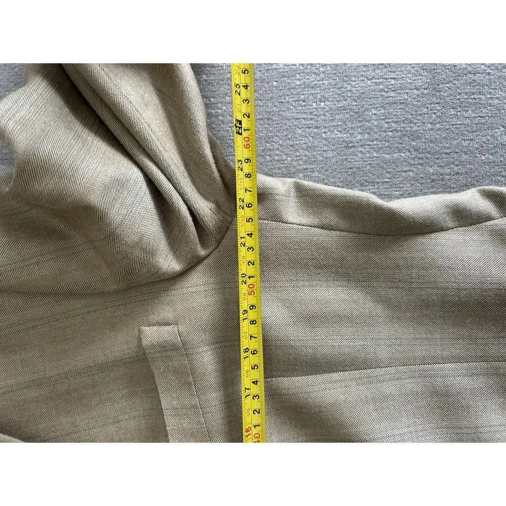 Lauren Ralph Beige Lauren Silk Wool Blazer  Size 44S Preppy Old Money